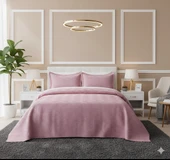 VİCENZA ÇİFT KİŞİLİK TAY TÜYÜ YATAK ÖRTÜSÜ PUDRA thumbnail 3