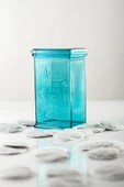 Akrilik Aquamarin Şeker Kahve Çay Kavanozu 500 Ml (Vakum Kapak ) - 4