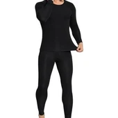 Erkek Siyah Uzun Kollu Termal Alt Üst İçlik Takım - 1