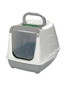 Kapalı Kedi Tuvaleti Standart Boy 50x39x38 Kürek ve Paspas  Gri - 3