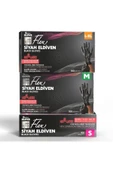 Flex tek kullanımlık pudrasız tpe eldiven 100'lü L-XL siyah - 3