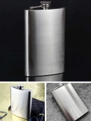 9 Oz Paslanmaz Çelik Cep Matarası 266 Ml içki Viski Konyak Alkol Matarası - 7