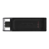 Kingston DT70 64GB USB-C 3.2 Gen 1 Type-C Flash Bellek thumbnail 1