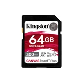 Kingston SDR2-64GB Canvas React Plus SDXC UHS-II 300R-260W U3 V90 for Full HD-4K-8K Hafıza Kartı thumbnail 1