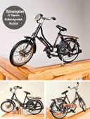 El Yapımı Metal Tasarım Dekoratif Bisiklet Detaylı Koleksiyonluk İthal Bisiklet 27 cm - 1