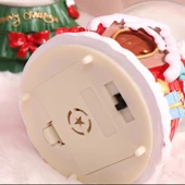 Yılbaşı 2025 Noel Baba ve Çam Ağacı 13 cm Orta Boy Işıklı Müzikli Kar Küresi 20B - 4