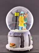 El Ele Tutuşan Aşıklar Kar Küresi Orta Boy Işıklı Müzikli 12cm - 5