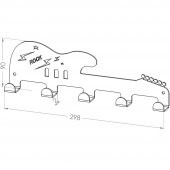 Ermo Rock Askı Beşli Mavi 298x90 mm - 3