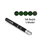 Yeşil Lazer Pointer 5000 Mw 15 Km Etkili (tek Başlık 5 Model) - 2