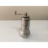 Osmanlı Motifli Kahve Ve Baharat Değirmeni Gümüş thumbnail 2