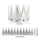 Yumuşak Gümüş Kral Tacı 55 cm - 1