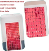 Ekstra Metalize Kırmızı Disko Kapı Perdesi - 1