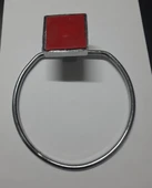Piramit Yapışkanlı Yuvarlak Havluluk - Metal Havlu Askısı - 4