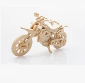 3D Ahşap Puzzle - Motosiklet - 1
