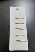 Gold Tema 5 li Set Saç Tokası Seti Çoklu Figürlü Toka Seti - Kalp- Kelebek - Min - 3