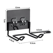 Siyah Güçlü Yapışkanlı Fön Makine Askısı Tutucu Banyo Askısı - 3