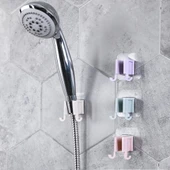 Duş Başlığı Askısı -Yapışkanlı 2 Kademeli Çift Askılı Lif tutucu - 4