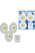 3lü Uzaktan Kumandalı Yapışkanlı Kablosuz Led Spot Lambalar - 1