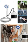 USB Şarjlı El Duş Pompası Taşınabilir Kamp Tatil Seyahat Banyo Su Pompası Başlık Hortum Seti - 1