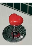 2 Adet Takma Tırnaklı Kadınlar Için Klozet Basma Buton Düğmesi Kalp Klozet Kapağı Sifon Kulpu - 3