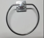 Piramit Yapışkanlı Yuvarlak Havluluk - Metal Havlu Askısı - 5
