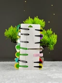 Yeşil Meyve Tema  14 Lü Set Çocuk Saç Tokası Seti Çoklu Figürlü Toka Set - 4