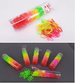 150 Adet Renkli Rainbow Lastik Toka Cimcime Tokası - 1