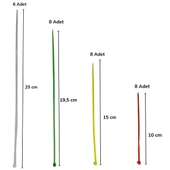 30 Adet Renkli Plastik Cırt Kelepçe Kablo Bağı Kablo Düzenleyici - 5