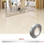 0.5 Cm Kalınlık Gümüş Fayans Arası Şerit Bandı 50 Metre Banyo Derz Dekor Bandı - 1