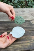 Monstera Yaprak Küçük Silikon Mum Kalıbı - 2