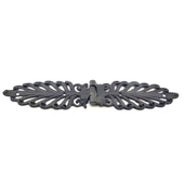 Antika Tarz Dekoratif Pirinç Yaprak Desenli Menteşe - 55x265 mm, Oksit - 1