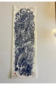 Tribal balık 3 Hafta Kalıcı 2 Adet Birden Tam Kol Bacak Geçici Dövme 46 cm - 3