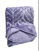 ROMANS EMBOSS ÇİFT KİŞİLİK BATTANİYE KÜL MORU thumbnail 2