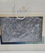 ELEGANT BATTANİYE EMBOSS ÇİFT KİŞİLİK GRİ thumbnail 3