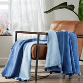 PONPONLU PAMUK BATTANİYE TV 130X170 LACİVERT-MAVİ thumbnail 2