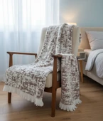 CYL ÇİFT KİŞİLİK ŞÖNİL BATTANİYE BORDO thumbnail 1