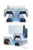 ASFAL PS5 Led Işıklı Organizer Soğutma Standı Kol Şarj İstasyonu Stand Dock 11 Adet Oyun Koyma Standı - 3