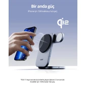 AUKEY LC-MC312-GY MAGFUSION Z QI2 15W KATLANABILIR 3 Ü 1 ARADA MIKNATISLI KABLOSUZ SARJ CIHAZI - 3