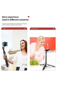 ASFAL Uzaktan Kumandalı 156 Cm Alüminyum Tripod Ve Selfie Çubuğu Telefon, Kamera, Işık Ve Gopro Uyumlu - 5