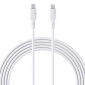 AUKEY CB-NCL1-WH NAYLON ÖRGÜLÜ 3A 480MBPS TYPE-C LIGHTNING KABLOSU 1.8MT - 1