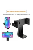 ASFAL Tripod ve Monopod İçin Telefon Bağlantı Aparatı Cep Telefonu Klipsi Tutucu Yatay ve Dikey Kullanılır - 6