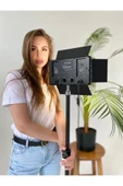 ASFAL Profesyonel 600 Led'li Stüdyo, Makyaj,kuaför, Youtuber, Çekim Işığı-210 Cm Tripod, 3200-6500k thumbnail 3