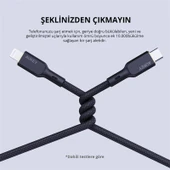 AUKEY CB-NCL1-BK NAYLON ÖRGÜLÜ 3A 480MBPS TYPE-C LIGHTNING KABLOSU 1.8MT - 3