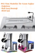 ASFAL PS5 için Şarj Ünitesi Soğutucu Organizatör Slim ve Tüm PS5 Modeller ile Uyumlu RGB Soğutma Sessiz - 1