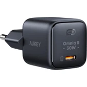 AUKEY PA-B1L-BK 30W OMNIA II MINI GAN TYPE-C PD SARJ ADAPTÖRÜ - 1