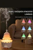 ASFAL Aroma Difüzör Hava Nemlendirici Kumandalı Gece Lambası Renkli Çam Ağacı Görünümlü 250ML Difüzör - 5