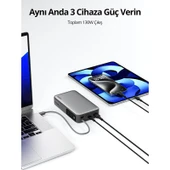 AUKEY PB-Y48-GY 100W 20000 MAH PD DAHILI TYPE-C KABLOLU POWERBANK - 3