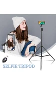 ASFAL Bluetooth Kumandalı 210 Cm Tripod Telefon Tutuculu Selfie Çubuğu Telefon, Kamera Ve Lamba Tripodu - 4