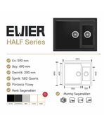 Granit Evye HALF Series Grey (GRİ) (59x49) thumbnail 4