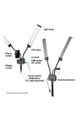 ASFAL 210 cm Tripodlu, Çift Kollu, LCD Ekranlı, Led Halka Lambası, 3200-5600K Kuaför Güzellik Salonu Işığı thumbnail 5